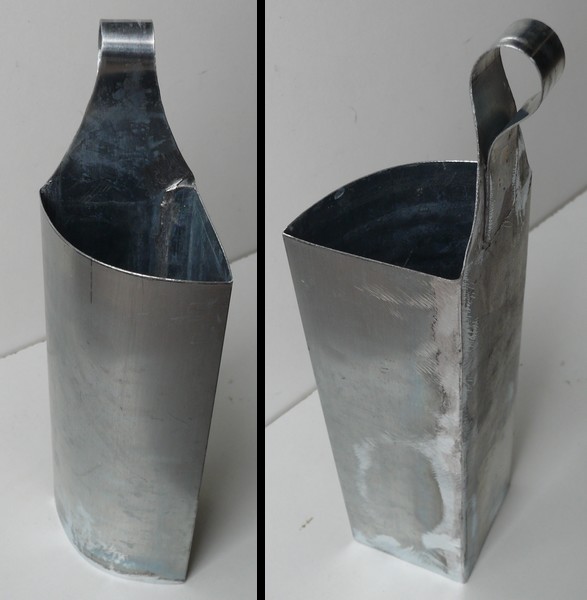 vase zinc polyedre ref. 1117